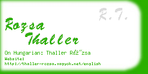 rozsa thaller business card